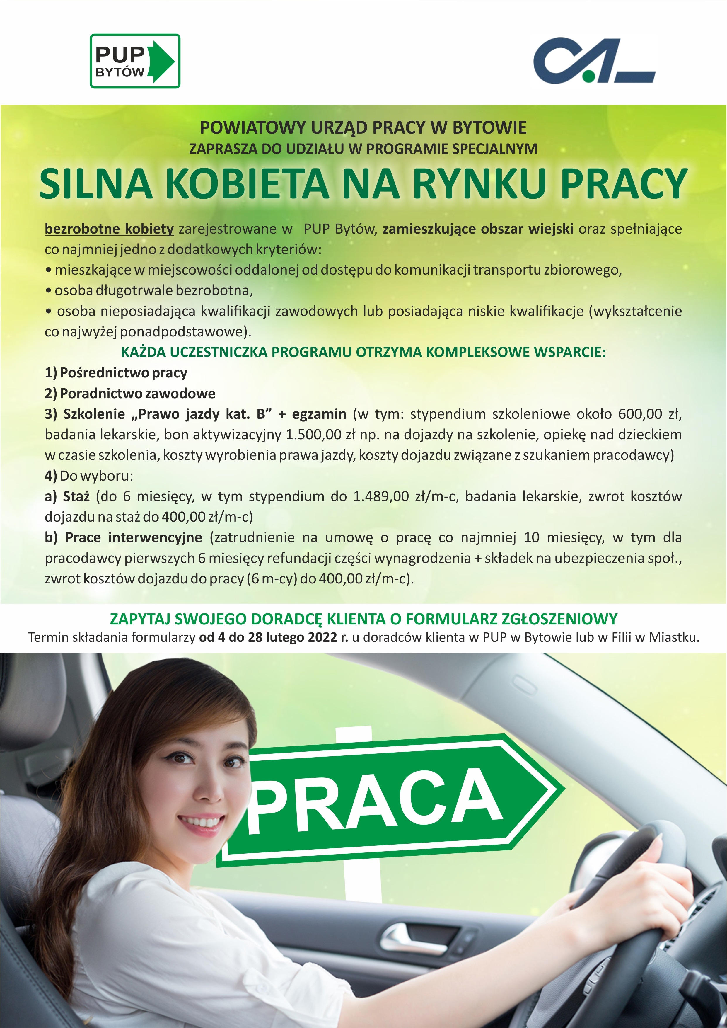 PLAKAT pup "silna kobieta na rynku pracy"